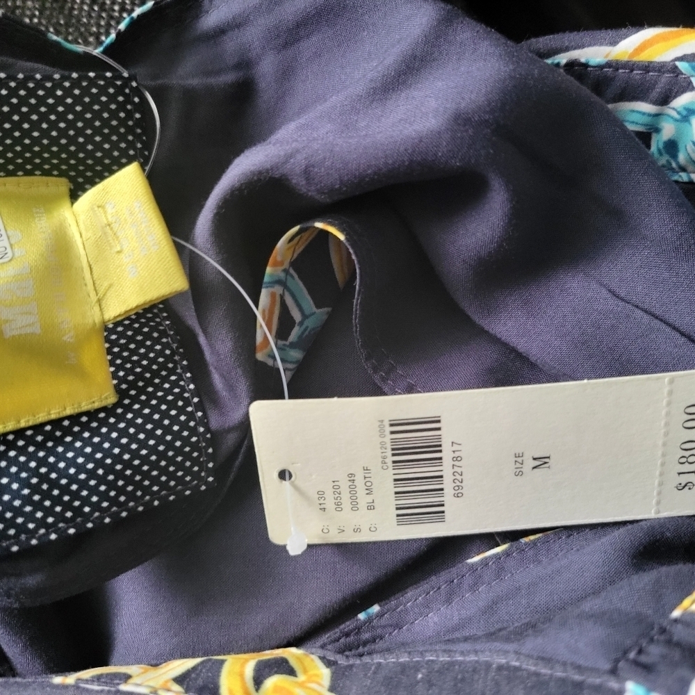 Anthropologie Navy and Gold Chain Midi Dress - Picture 8 of 8